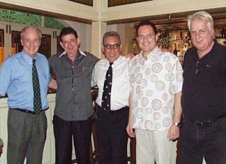 (L to R) Dr Iain Corness, Dr. William van Ewijk, Louis Noll, Dr Olivier Meyer, and Dr. Philippe Seur - four doctors and an excellent host gather for the first time in Pattaya.